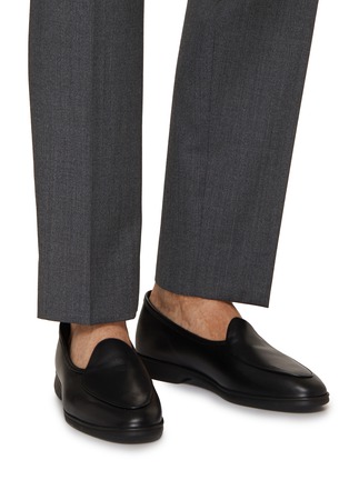 Figure View - Click To Enlarge - BAUDOIN & LANGE - Stride Leather Loafers