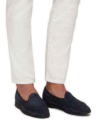 Figure View - Click To Enlarge - BAUDOIN & LANGE - Stride Suede Loafers