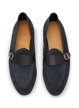 Detail View - Click To Enlarge - BAUDOIN & LANGE - Sagan Classic Buckle Suede Loafers