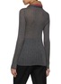 Back View - Click To Enlarge - PRADA - Contrast Insert Collar Sheer Knit Cardigan