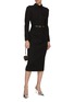 Figure View - Click To Enlarge - PRADA - Belted Stretch Natté Dress