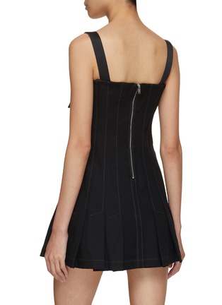 Back View - Click To Enlarge - DION LEE - Safety Slider Pleat Mini Dress
