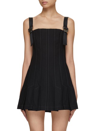 Main View - Click To Enlarge - DION LEE - Safety Slider Pleat Mini Dress