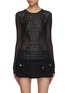 Main View - Click To Enlarge - DION LEE - Crocskin Plastisol Long Sleeve Top