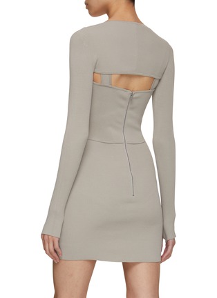 Back View - Click To Enlarge - DION LEE - Pointelle Corset Mini Dress