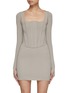 Main View - Click To Enlarge - DION LEE - Pointelle Corset Mini Dress