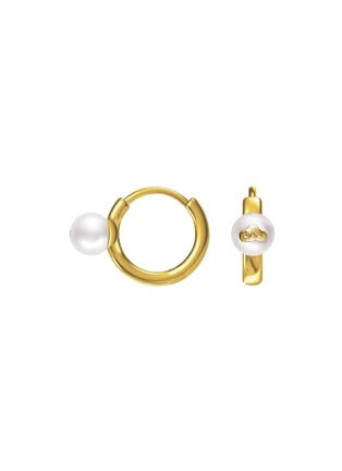 Main View - Click To Enlarge - YICI ZHAO ART & JEWELS - Wonderland Pearl 18K Gold Hoop Earrings