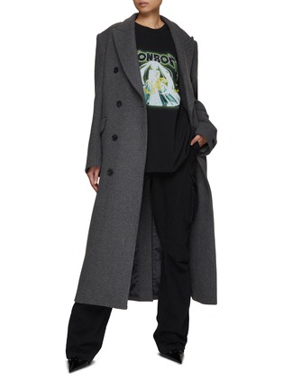 Figure View - Click To Enlarge - BONBOM - Oversized Graphic Print T-Shirt