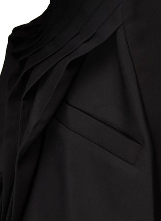  - BONBOM - Pleated Lantern Side Oversized Blazer