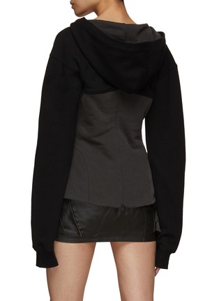 Back View - Click To Enlarge - BONBOM - Corset Lace Up Hoodie Top