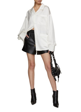 Figure View - Click To Enlarge - BONBOM - Pierce Pinstripe Pyjama Top