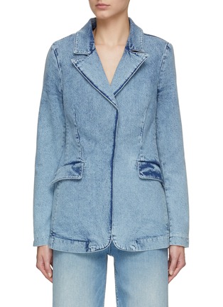 Main View - Click To Enlarge - GOOD AMERICAN - Peak Lapel Denim Blazer