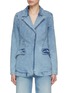 Main View - Click To Enlarge - GOOD AMERICAN - Peak Lapel Denim Blazer