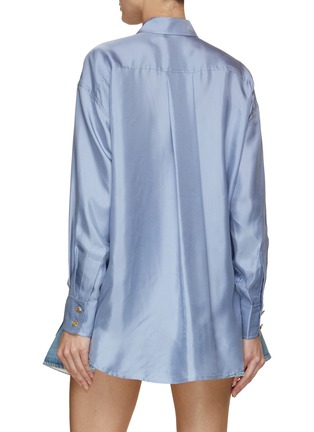 Back View - Click To Enlarge - ZIMMERMANN - Lyrical Relaxed Silk Shirt