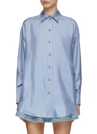 Main View - Click To Enlarge - ZIMMERMANN - Lyrical Relaxed Silk Shirt