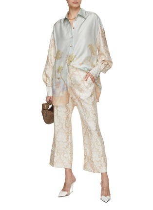 Figure View - Click To Enlarge - ZIMMERMANN - Sensory Button Down Silk Shirt