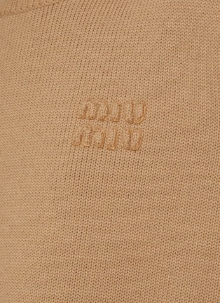  - MIU MIU - Boxy Logo Wool Sweater