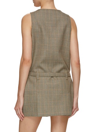 Back View - Click To Enlarge - MIU MIU - Prince de Galles Check Dress