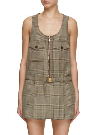 Main View - Click To Enlarge - MIU MIU - Prince de Galles Check Dress
