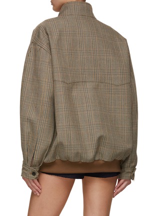 Back View - Click To Enlarge - MIU MIU - Prince de Galles Check Blouson Jacket