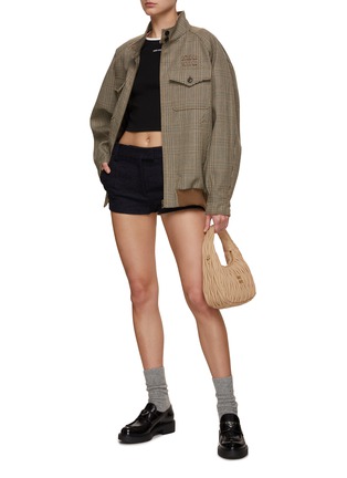 Figure View - Click To Enlarge - MIU MIU - Prince de Galles Check Blouson Jacket