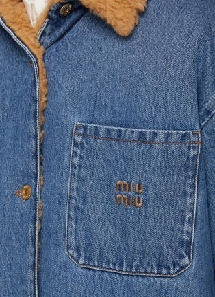  - MIU MIU - Logo Embroidered Denim Jacket