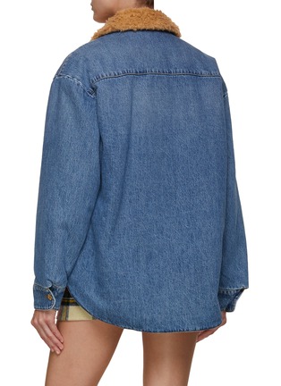 Back View - Click To Enlarge - MIU MIU - Logo Embroidered Denim Jacket