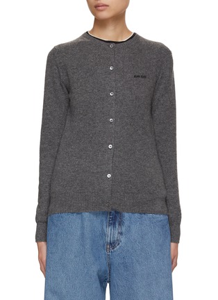 Main View - Click To Enlarge - MIU MIU - Fitted Cashmere Cardigan