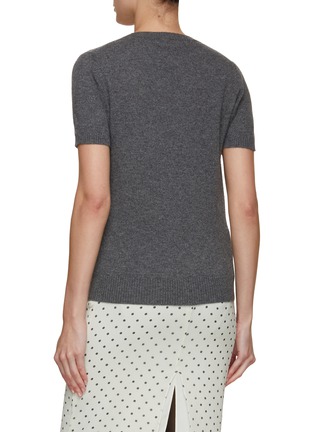 Back View - Click To Enlarge - MIU MIU - Fitted Logo T-Shirt
