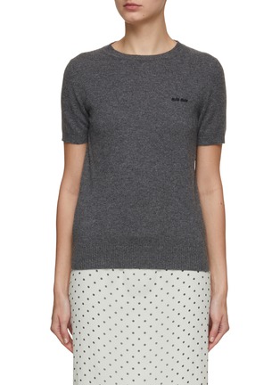 Main View - Click To Enlarge - MIU MIU - Fitted Logo T-Shirt