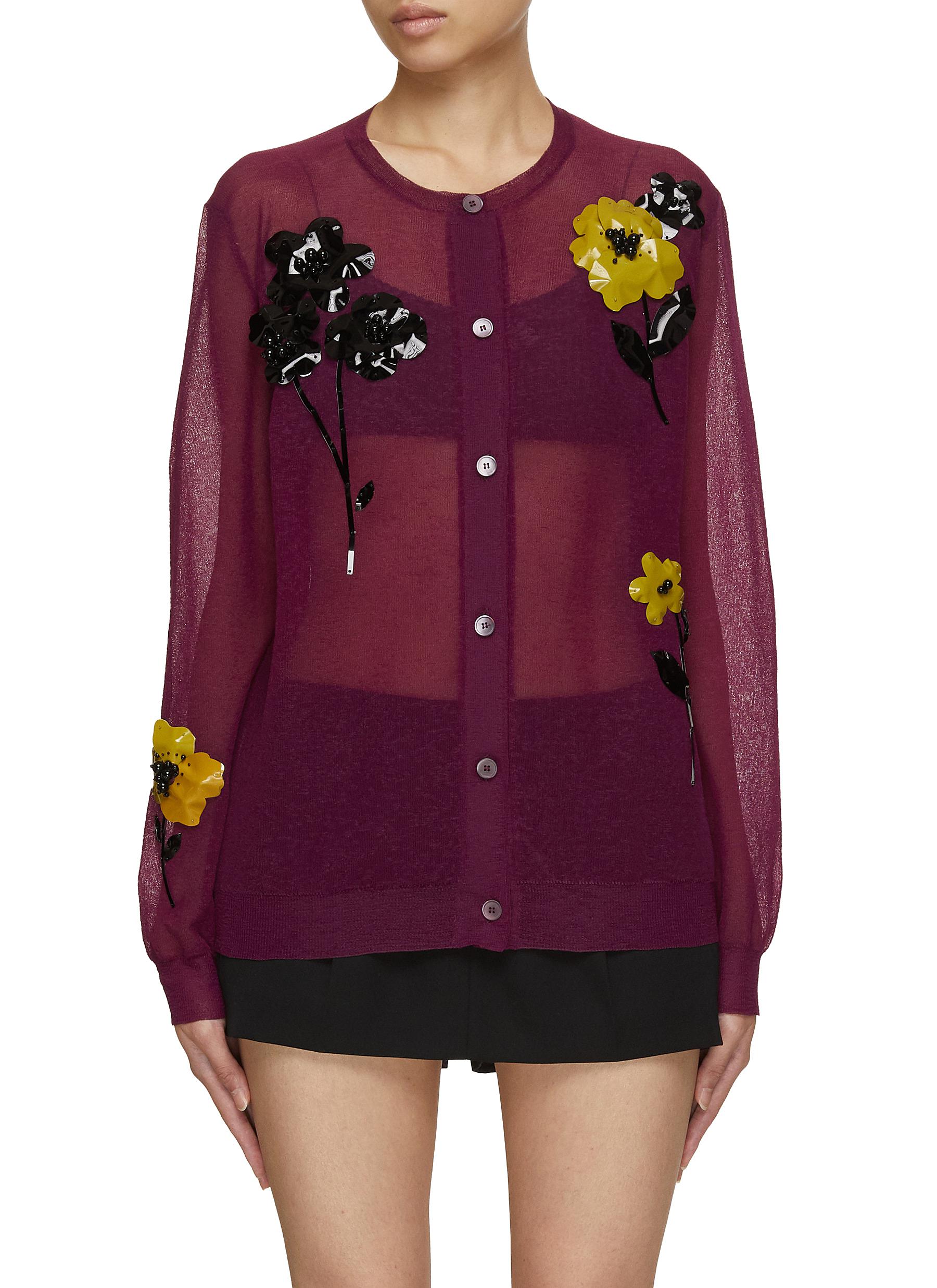 Miu miu floral cardigan top