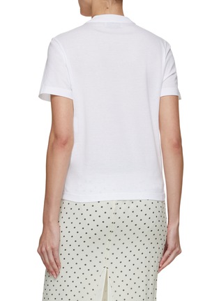 Back View - Click To Enlarge - MIU MIU - Logo Appliqué T-Shirt