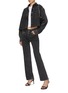 Figure View - Click To Enlarge - MIU MIU - Cropped Denim Shirt