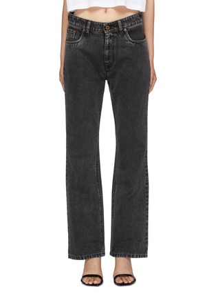 Main View - Click To Enlarge - MIU MIU - Low Rise Flared Denim Jeans