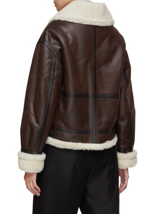 Back View - Click To Enlarge - DUNST - Unisex Faux Shearling Aviator Jacket