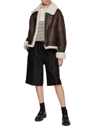 Figure View - Click To Enlarge - DUNST - Unisex Faux Shearling Aviator Jacket
