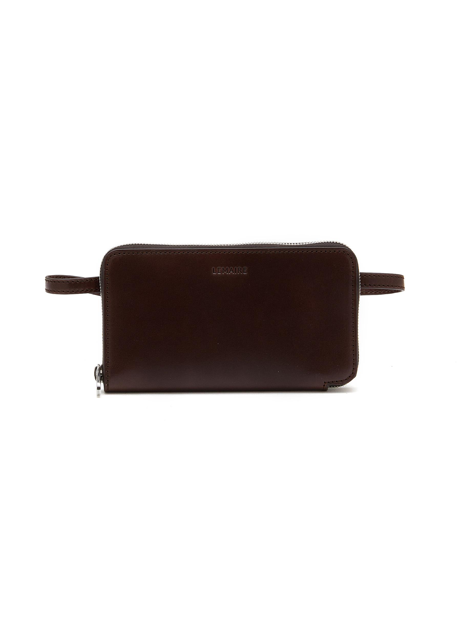 LEMAIRE Continental Wallet With Strap BROWN Women Lane Crawford