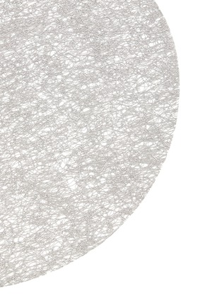 Detail View - Click To Enlarge - CHILEWICH - Metallic Lace Round Placemat — Silver