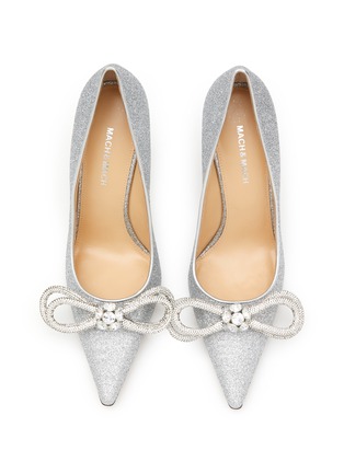 Detail View - Click To Enlarge - MACH & MACH - 95 Double Bow Glittered Pumps