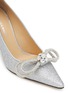 Detail View - Click To Enlarge - MACH & MACH - 95 Double Bow Glittered Pumps