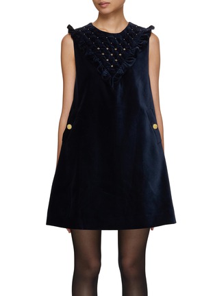 Main View - Click To Enlarge - MING MA - Beaded Mini Dress