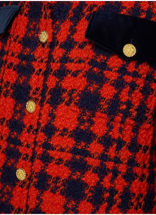  - MING MA - Oversized Checked Wool Jacket