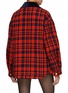 Back View - Click To Enlarge - MING MA - Oversized Checked Wool Jacket