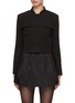 Main View - Click To Enlarge - MING MA - Stand Collar Crop Jacket