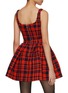 Back View - Click To Enlarge - MING MA - Checked Tweed Mini Dress