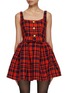 Main View - Click To Enlarge - MING MA - Checked Tweed Mini Dress