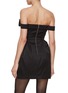 Back View - Click To Enlarge - MING MA - Off Shoulder Bow Mini Dress