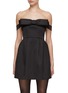 Main View - Click To Enlarge - MING MA - Off Shoulder Bow Mini Dress