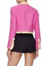 Back View - Click To Enlarge - MING MA - Ruffle Trim Wool Tweed Jacket