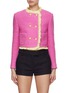Main View - Click To Enlarge - MING MA - Ruffle Trim Wool Tweed Jacket